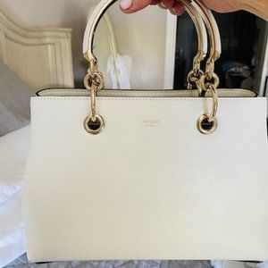 - Jimmy Choo Tote/off white WITH STRAP  THIS IS NOT A COPY!!! FABULOUS DEAL